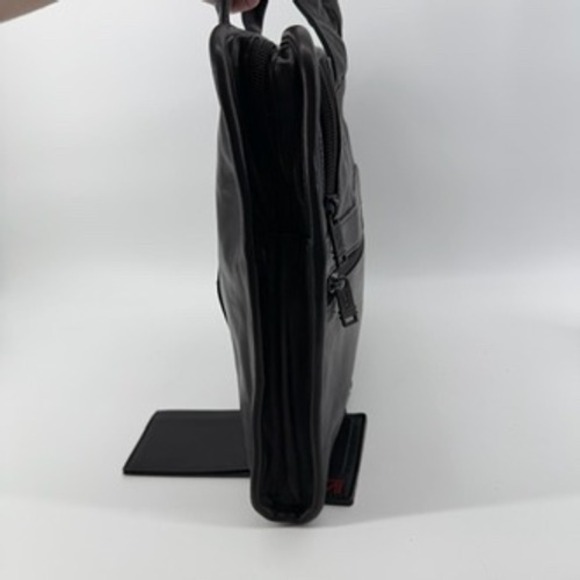 Tumi Leather Briefcase Laptop Bag, Luggage Tag, ID Wallet Black Business Travel - Picture 11 of 16